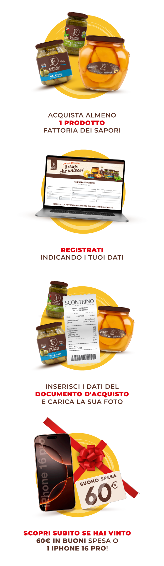 Come partecipare al concorso Il Gusto che unisce versione mobile